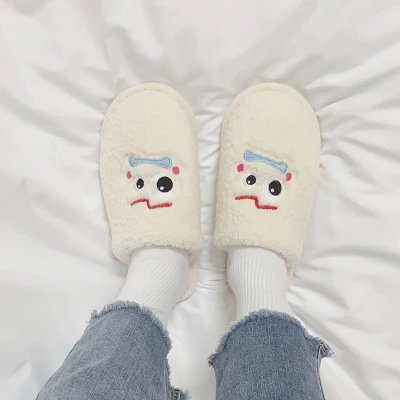 IVYYE Forky Bear/модные тапочки в стиле аниме; зимняя теплая Домашняя обувь с героями мультфильмов; плюшевые домашние тапочки; Новинка; подарки на день рождения
