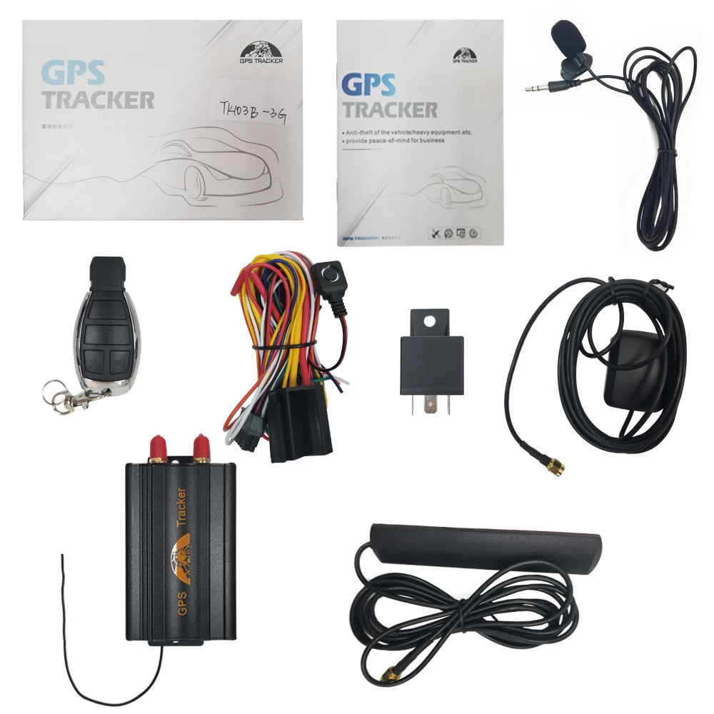 3g gps трекер gps 103B-3g для автомобиля в реальном времени отслеживающее устройство Поддержка ACC Рабочая сигнализация Пульт дистанционного управления Отключение масла и мощности - Цвет: with box