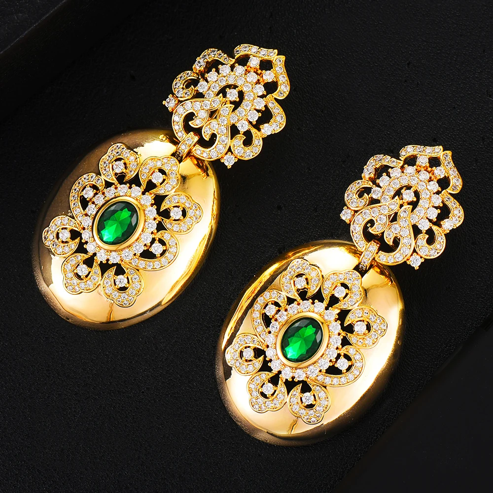 missvikki Vintage Noble Luxury Gorgeous Elegant Pendant Earrings For Women Bridal Wedding Girl Daily Surper Jewelry High Quality