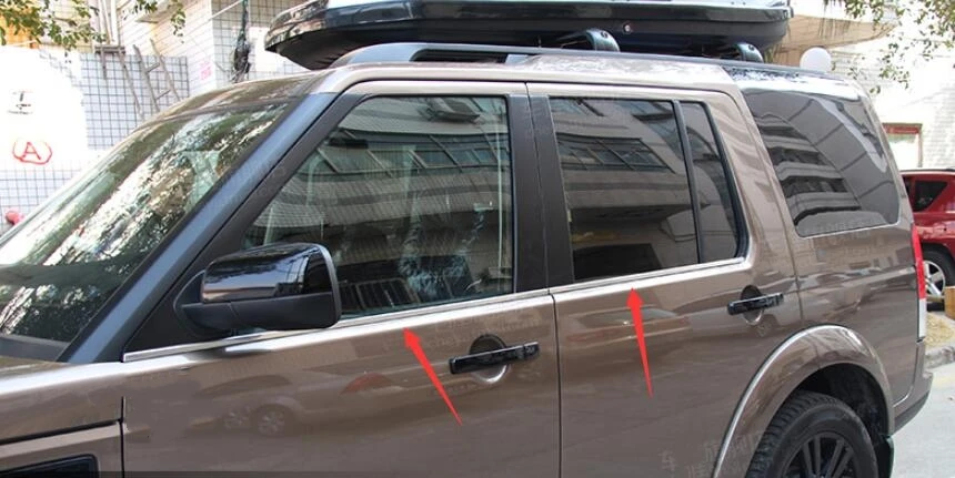 Для Land Rover LR4 Дискавери 4 2010- окно литья отделка Нержавеющая сталь экстерьер автомобиля на подоконник планки 4 шт./компл