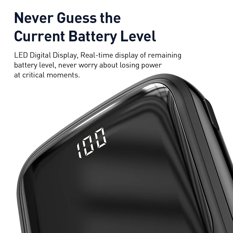 Cena Baseus 10000mAh Power Bank 15W ładowarka do telefonu 4 wyjścia i 2 wejścia cyfrowy wyświetlacz mocy banku dla iPhone Samsung Huawei