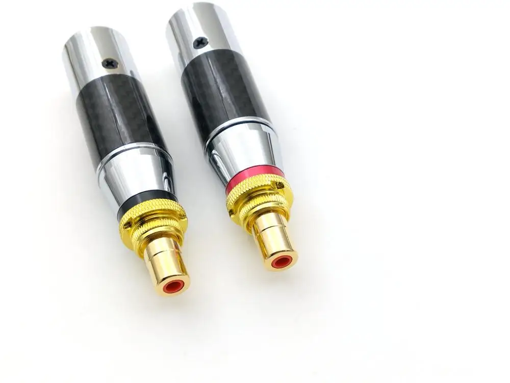 Высококачественный Переходник XLR на гнездо RCA золотистый 2 шт.|Соединители| |