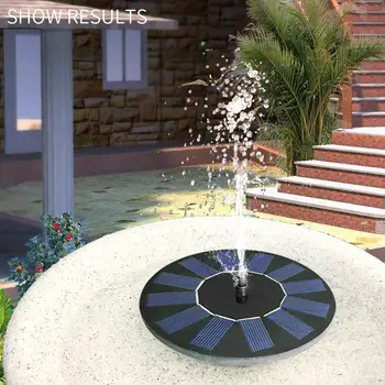 

Solar Fountain 130mm Garden Durable Solar Water Pump Fountain Water Pump Black 12w Crystal Silicon Board Lotus Leaf Fish Tank