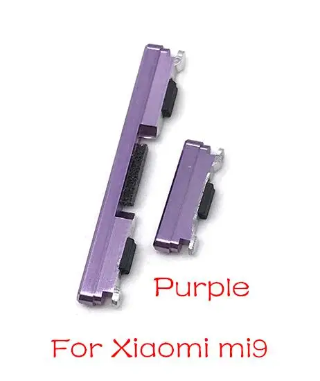 10Pcs/Lot，Volume Power Button Side Key For Xiaomi Mi A2 6 6X 9 8 Lite Max 3 Note 3 Play - Цвет: Mi9 Purple