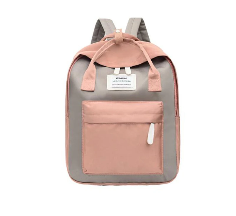 gray pink Gusure многофункциональные женские рюкзаки, сумка на плечо, высокое качество, холщовый рюкзак, школьный рюкзак для подростков, девочек, мальчиков, Mochila, для путешествий - Цвет: gray pink