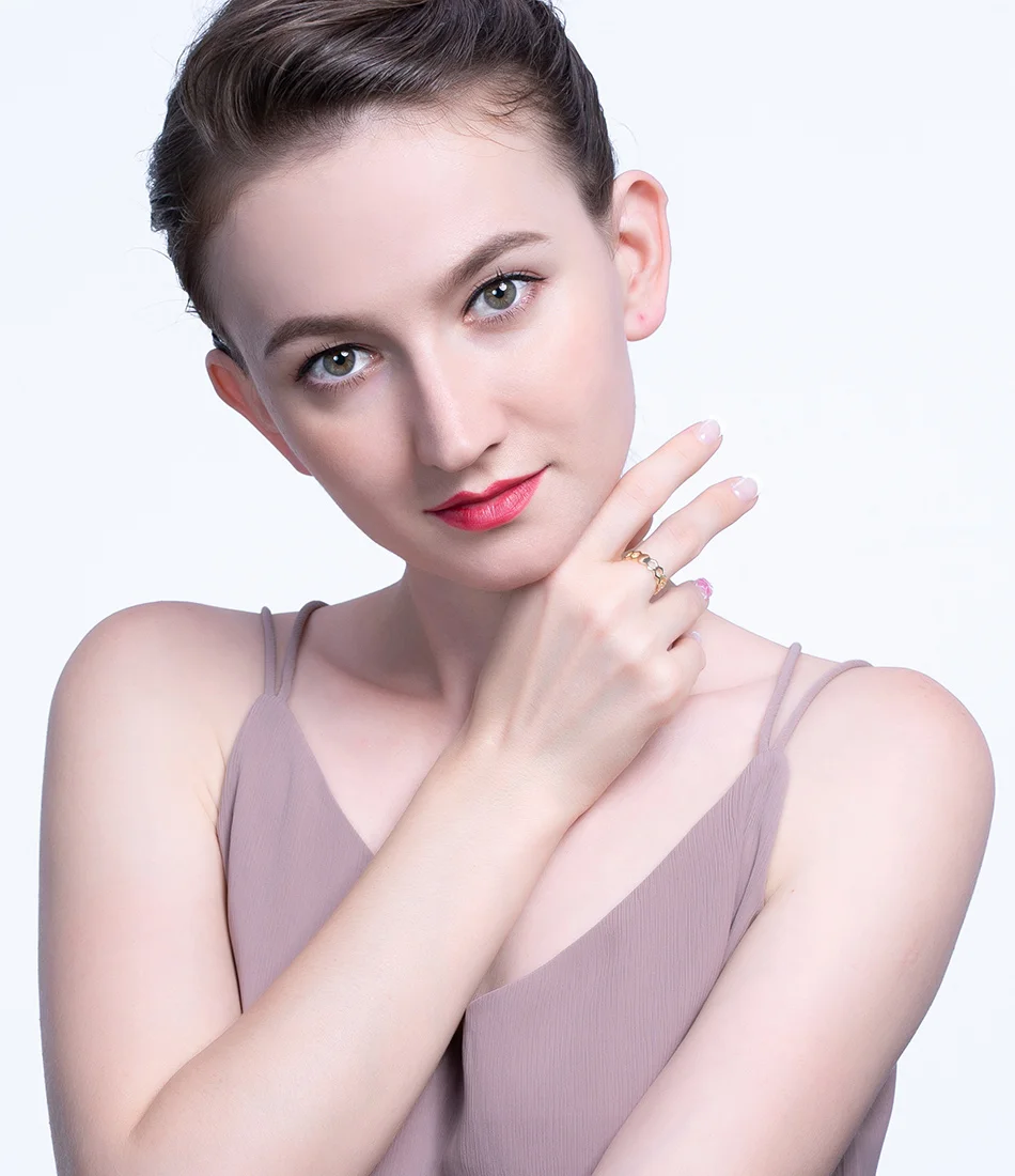 Effie queen, настоящее серебряное кольцо S925 пробы, классическое, с выдолбленным дизайном, регулируемое кольцо для женщин, для свадьбы, помолвки, ювелирное изделие, подарок TSR142
