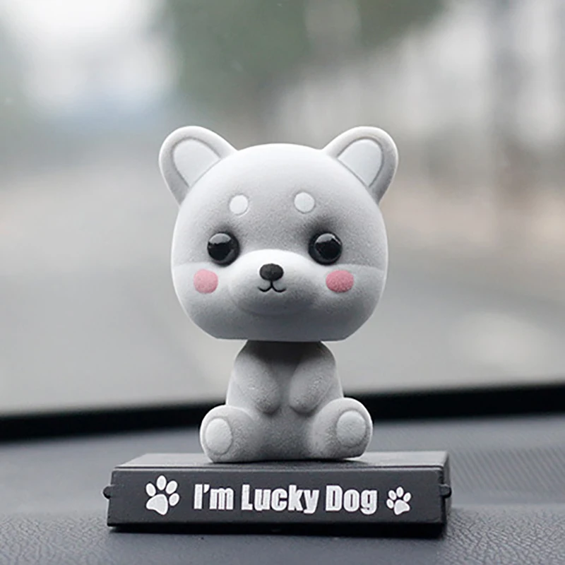 

Car Dashboard Decor Toys Puppy Bobblehead Nodding Dog Cartoon Wobble Shaking Head Dolls Auto Decor Interior Car Ornaments Gifts