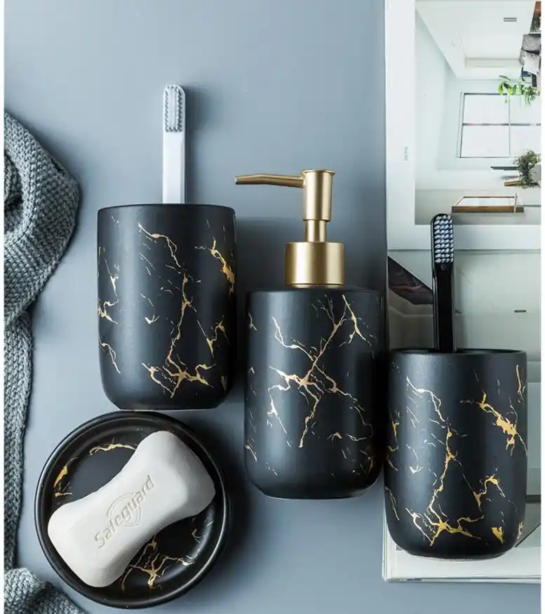 Nordic marble ceramic bathroom supplies 