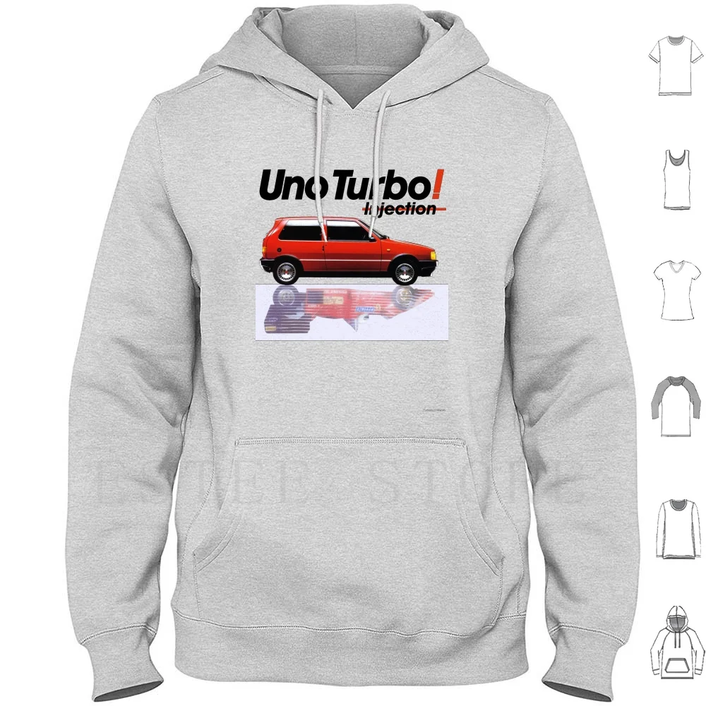 Felpe Con Cappuccio Fiat Uno Turbo Fiat Uno Mini Supermini Compact Subcompact Hatchback Hot Hatch Boy Racer Xr3 Gti 1980S
