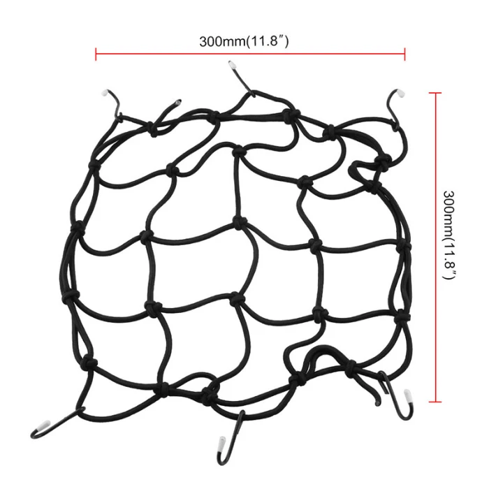 Мотоцикл/велосипед Грузовой сетки Универсальный сверхмощный мотоцикл сетка-банджи 30x30 см TD326
