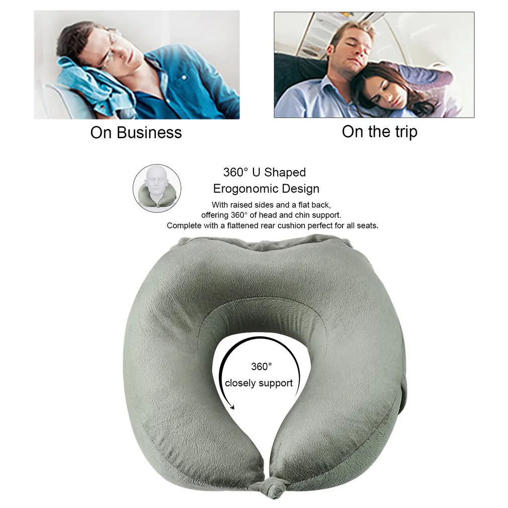 OUTAD переносной складной подвесной u-образный подушка для шеи поддержка на поезде самолет автомобиль автобус Кемпинг Спящая