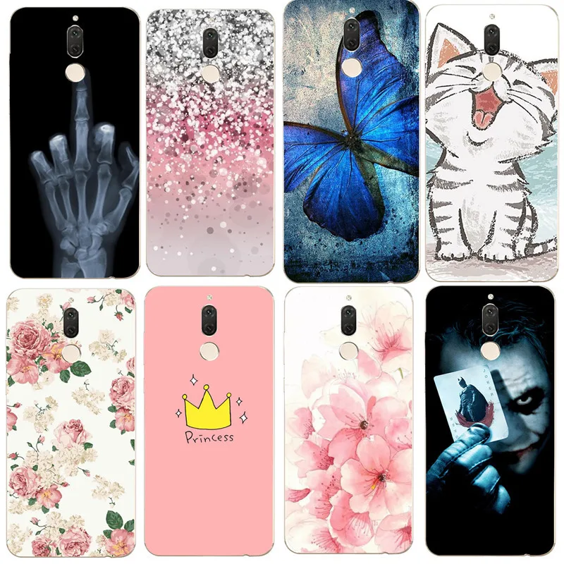 Luxury Flower Painted Cases For Huawei Mate 10 lite Silicone Cover Back P20 Honor 9 P9 Lite Mini P Smart Coque |