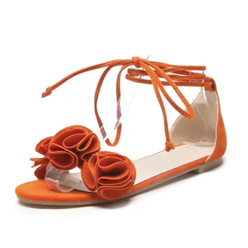 

sandals straps and super size women's shoes shallow mouth