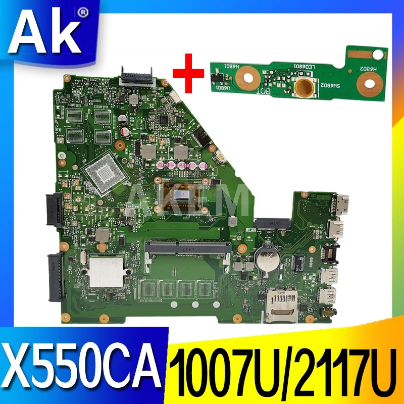 Akemy X550CC материнская плата для ноутбука Asus X550CA X550CL R510C Y581C X550C оригинальная 0GB-RAM