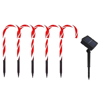 

Candy Cane Solar Light 1 Tow 4 Outdoor Flash Home Activity Christmas Garden Wedding Party Decoration