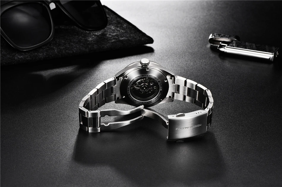 44 мм PAGANI Дизайнерские мужские часы Лидирующий бренд Роскошные автоматические механические 100 м водонепроницаемые деловые спортивные часы