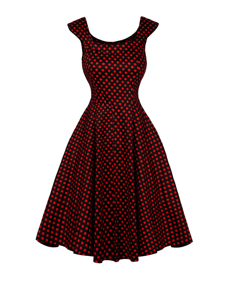 Kostlish A-Line Women Summer Dress Audrey Hepburn 50s 60s Floral Print Vintage Dress Women 2017 O-Neck Party Dresses Plus Size (117)
