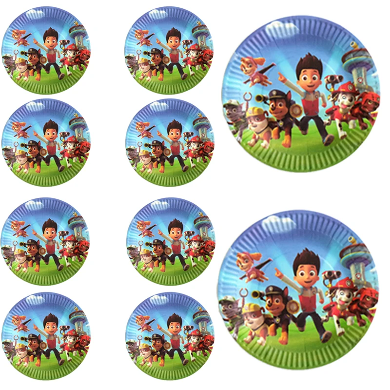 Paw Patrol Birthday Party Balloons Toy Birthday Banner For Kids Boys Girls Party Decoration Paper Cup Plate Tableware Supplies