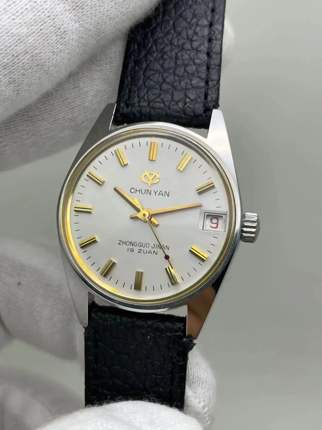 Men's Watch Retro Concise Aircraft Pointer Manual Manipulator Watch Chinese Watch Minimalist Bauhaus Watch 