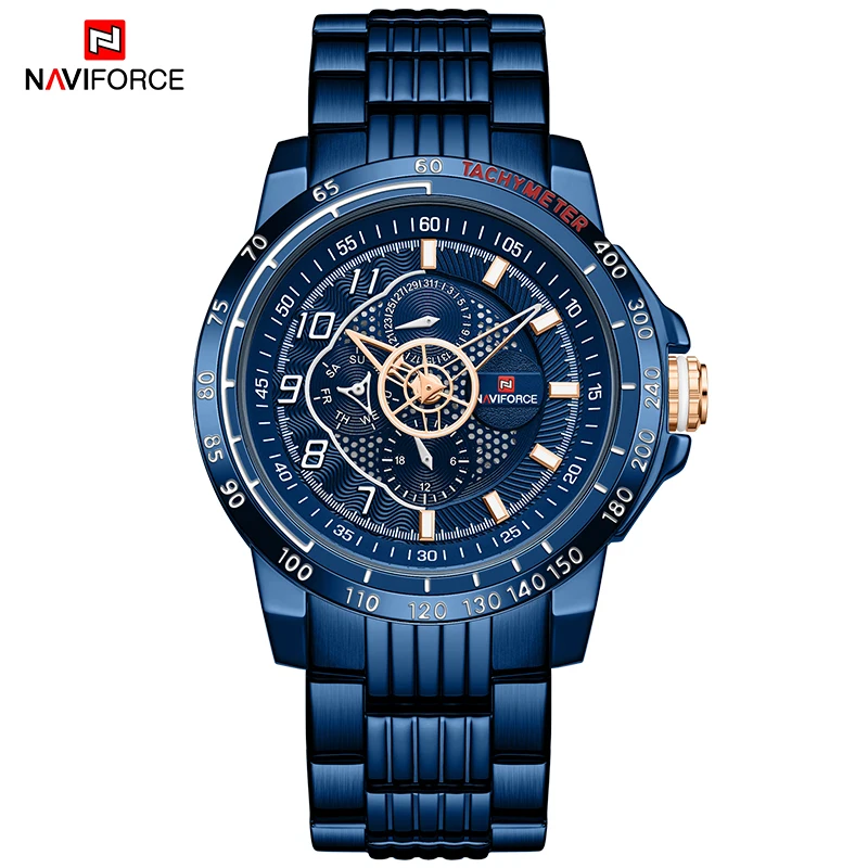 RGBEBE NAVIFORCE мужские часы, бизнес часы из нержавеющей стали, военные мужские водонепроницаемые светящиеся кварцевые наручные часы, Relogio Masculino - Цвет: RGBEBE