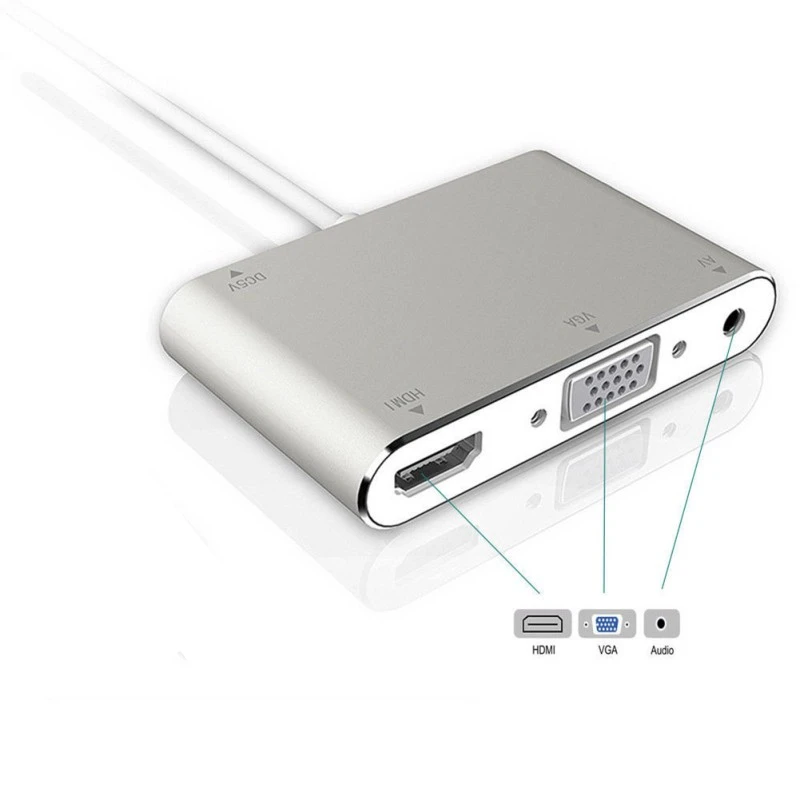 Популярный универсальный конвертер Lightning для HDMI VGA Jack аудио ТВ Кабель-адаптер для iPhone X 8 7 7 Plus 6 6S для iPad серии