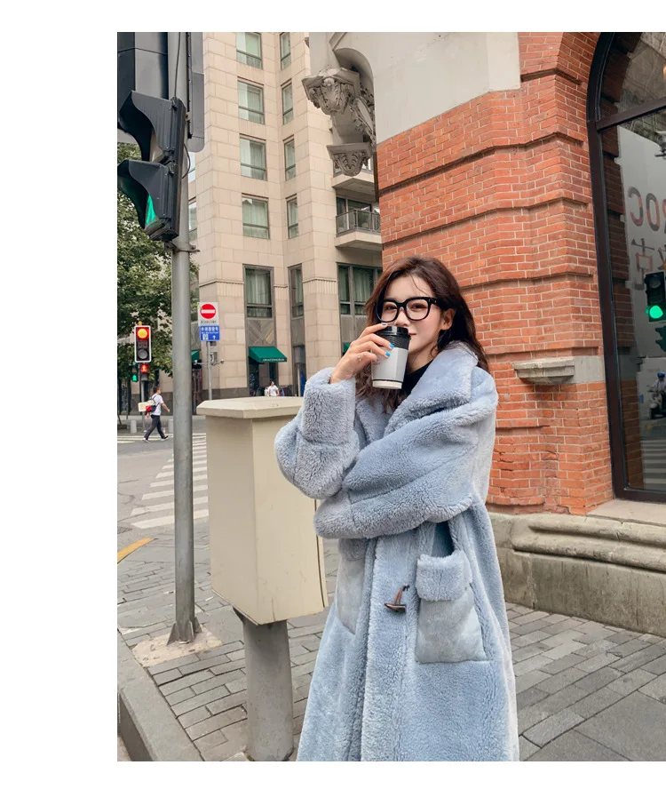 Photo Shoot Lambs Wool Coat Women's Mid-length Toggle Loose-Fit Korean-style Western Style New Style Autumn And Winter Retro Hon