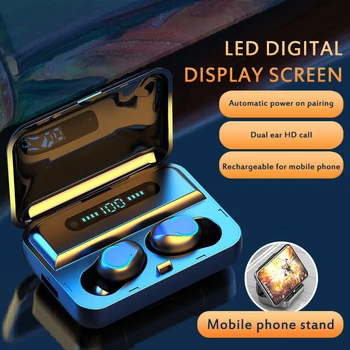 

Wireless Bluetooth Earphone with Microphone Sports Waterproof Wireless Headphones Headsets Touch Control Music Earbuds For Phone