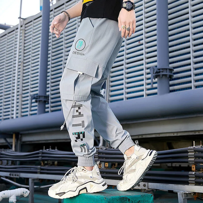

Spring Autumn Fashion Black Sweatpants Men Streetwear Jogger Pants Ankle-Length Casual Track Pants Plus Size XXXL