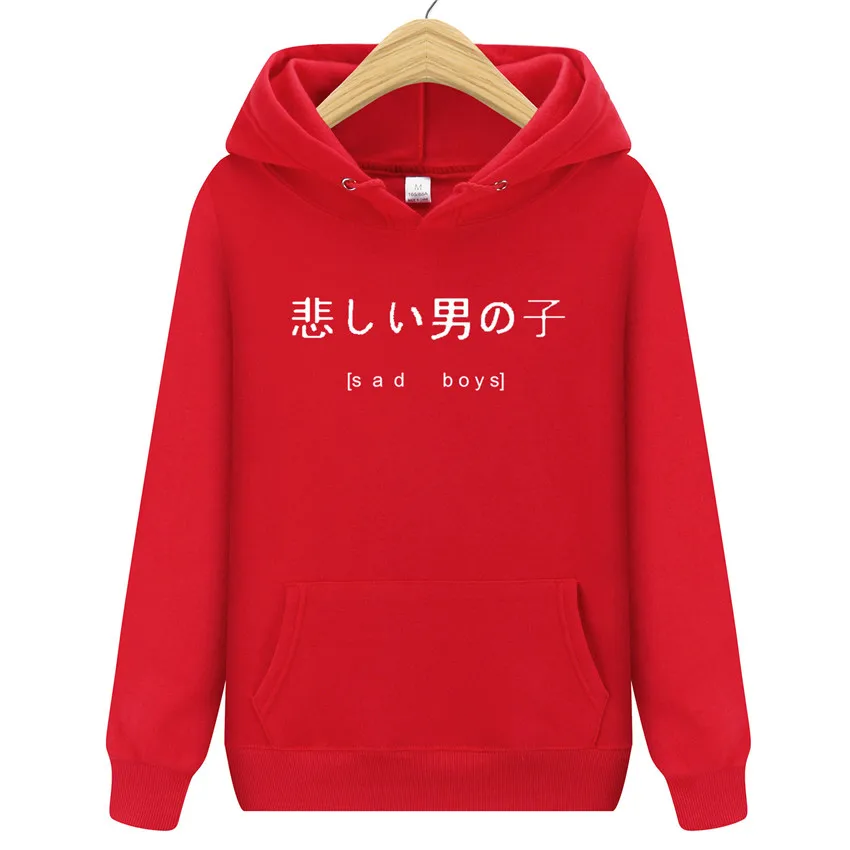 New sad Boys Printed Fleece Pullover Hoodies MenWomen Casual Hooded Streetwear Sweatshirts Hip Hop Harajuku Male Tops Oversize  (9)