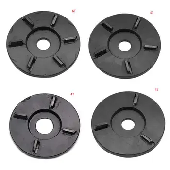 

Black 90mm Diameter 16mm Bore Angle Grinder Plane Blade Woodcarving Disc Attachment Rotary Planer Power for Power Parts