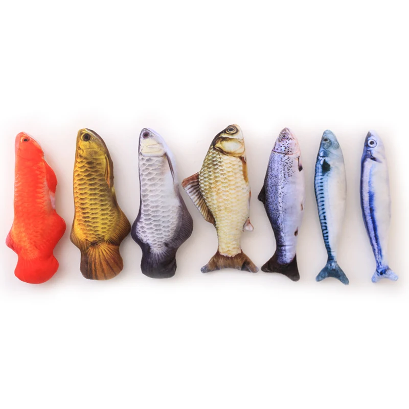 

Cat-Toys Simulation Fish Pet Toy Catnip Fish Cat-Toy Funny Cat Stick Stuffed Pillow Doll Soft Plush Cat-Toy Kitty Cats Catnip