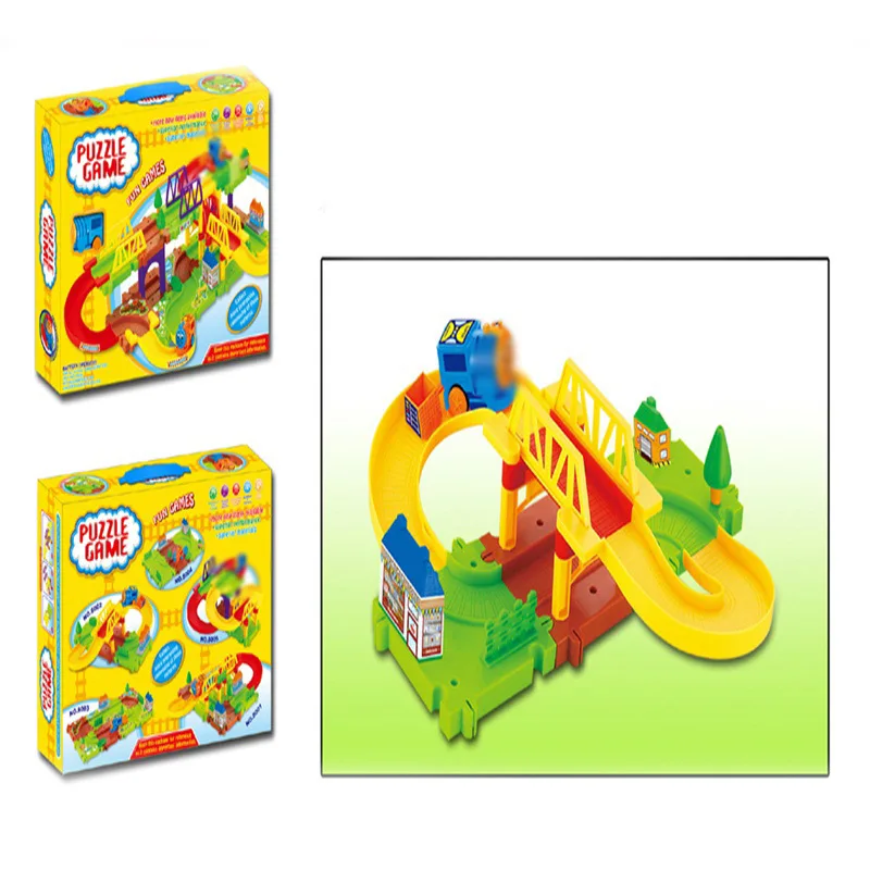 

Children'S Educational Assembled Intelligence Electric Train Camera Track Building Blocks Toy Scene Electric Camera Track Car Bu
