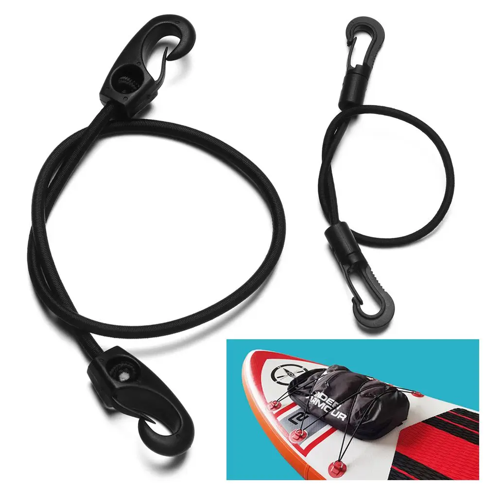 2 Styles Outdoor Kayak Paddle Leash Canoe Accessories Tie Down Rope Kayak Bungee Shock Cord Hook Fishing Rod Lanyard