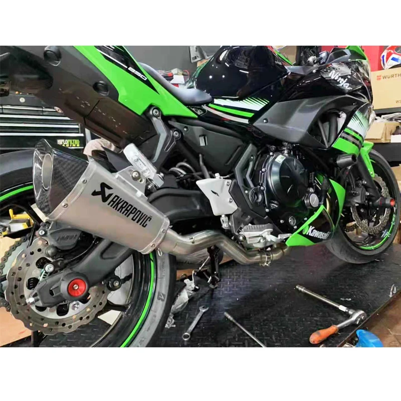 NINJA650 Z650 мотоцикл полная выхлопная система средняя труба без глушителя заголовок для KAWASAKI NINJA 650 год