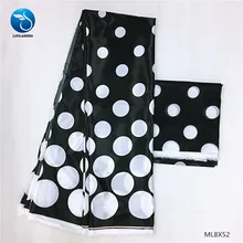 LIULANZHI шелковая восковая ткань s африканская белая/черная сатиновая ткань с принтами для платья 4+ 2 ярдов полиэфирная восковая ткань для платья ML8X