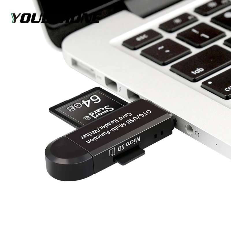 2 In 1 USB OTG Card Reader Flash Drive High-speed USB2.0 Universal OTG TF/SD Card for Android phone Computer Extension Headers