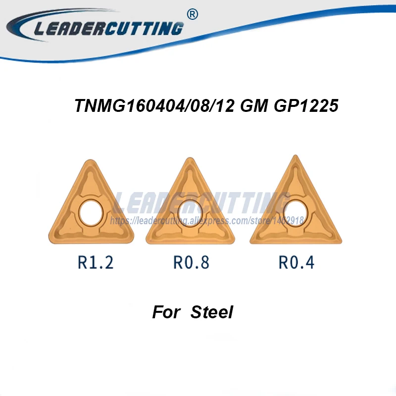 TNMG160404-GM TNMG160408-GM QM R-SV GP1225*10pcs Carbide Turning ...