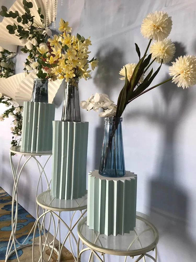 3 шт. набор свадебные реквизит для сцены оригами цилиндрический десертный стол окно торгового центра искусственный цветок украшение конфетная стойка из пенопласта