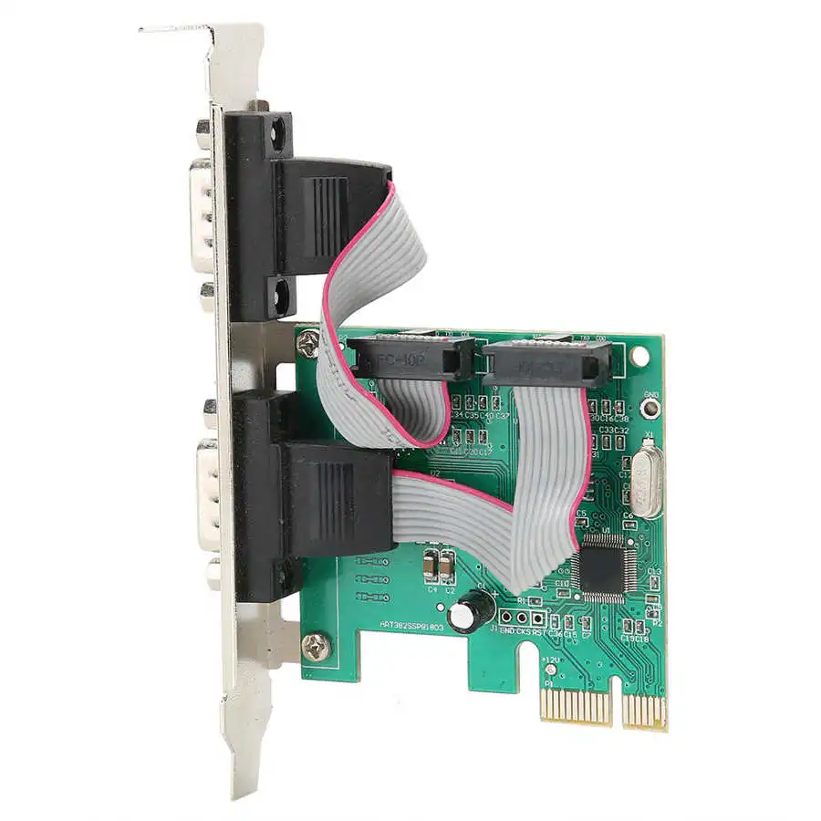Плата расширения с 2 портами PCI-E на контроллер интерфейса Serial COM детали