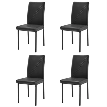

Simple design 4pcs Square Table Leg Backrest Cross Style Decoration Easy to assemble Black
