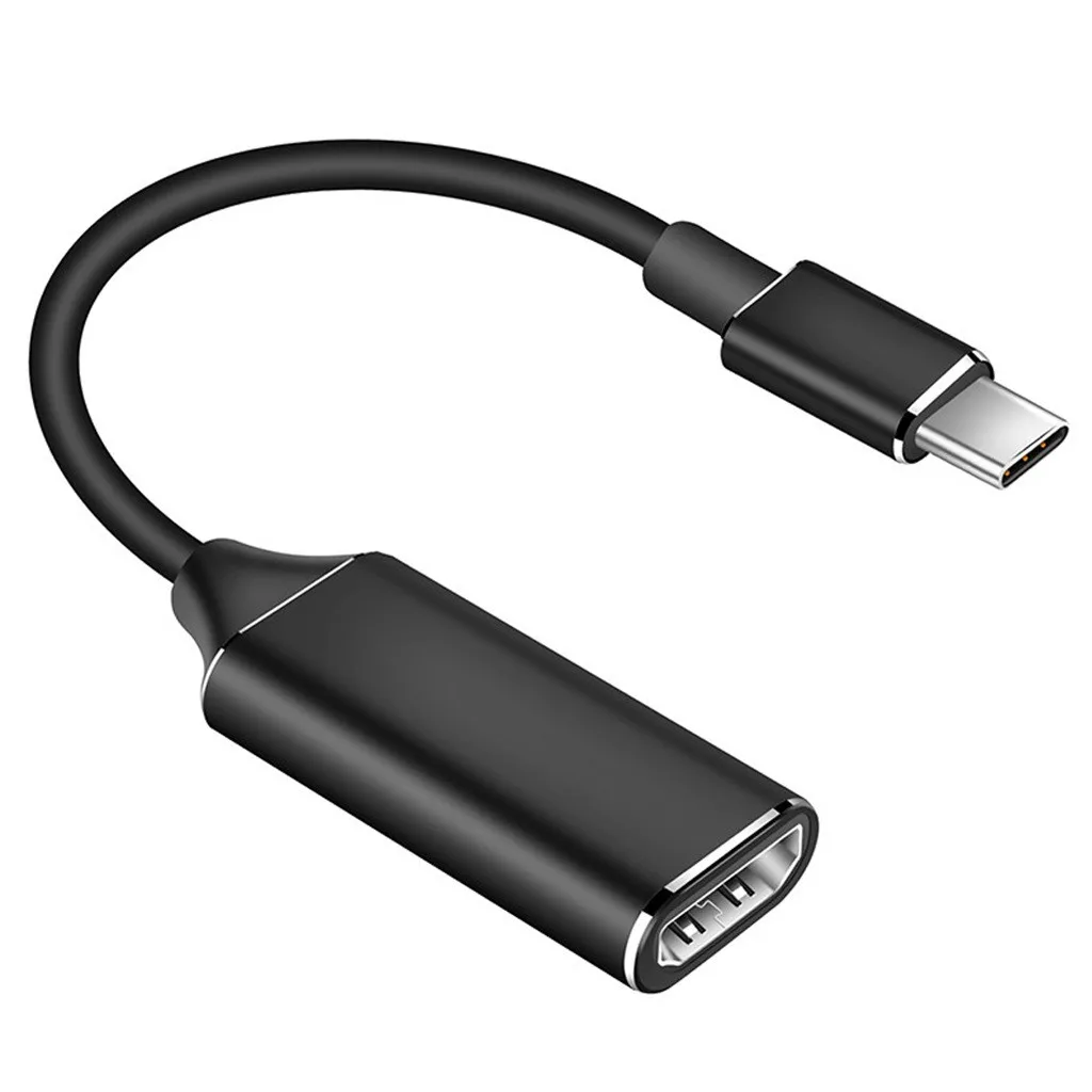 AUX кабель Jack 3,5 мм аудио кабель 3,5 мм USB-C type-C к HDMI HDTV Кабель-адаптер для samsung Galaxy Note10+ оптовый поставщик - Цвет: black