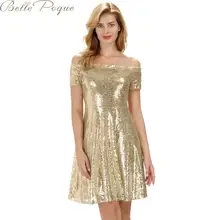 Belle Poque, Сексуальные Серебряные платья с блестками для женщин,, с открытыми плечами, блестящее платье, облегающее платье, платья для вечеринок, женское элегантное платье