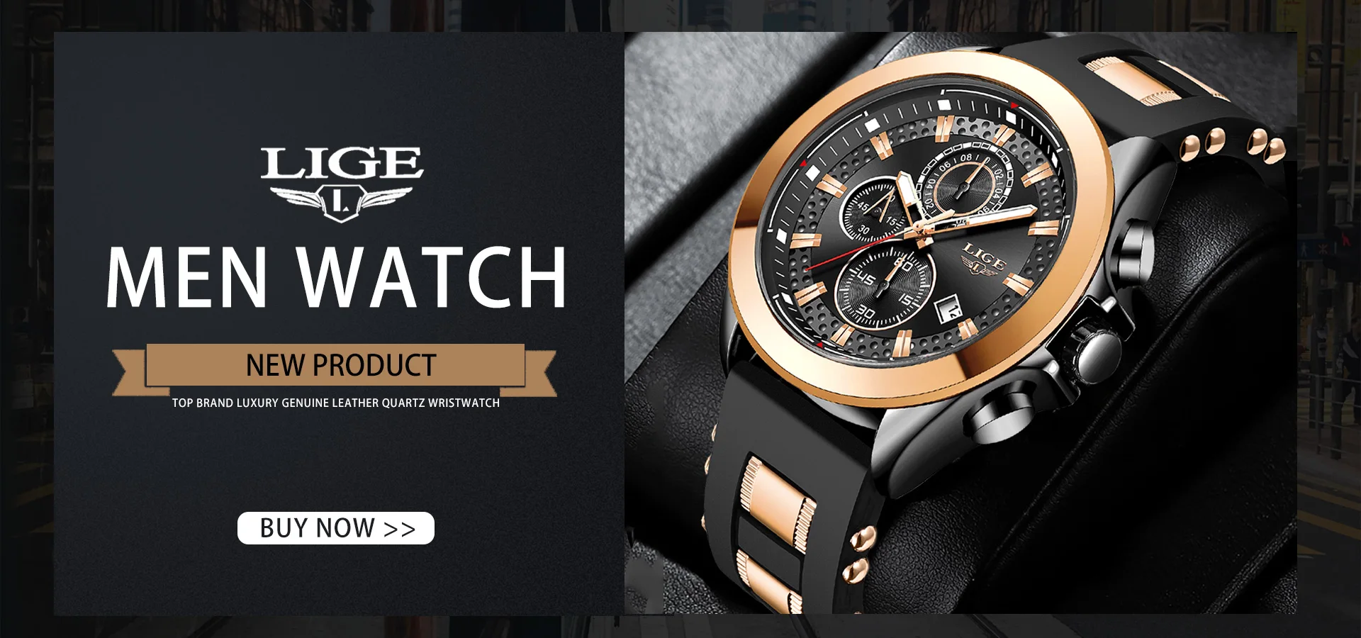 LIGE Sports Mens Watch Top Brand Luxury Waterproof Quartz Wristwatch Military Chronograph Watches for Men Date Clock Watch Man