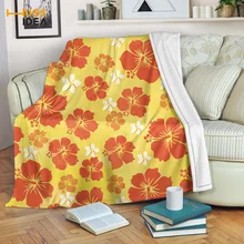 HUGSIDEA moda tekstylia domowe Super ciepłe nowy 2021 dla dzieci dziewczyny piękny żółty wzór kwiatowy tekstylia domowe miękki czerwony koc tanie tanio CN (pochodzenie) Poliester Bawełna Odporna na mechacenie Przenośne cartoon Na wiosnę jesień Koc ręcznik Kwalifikacje