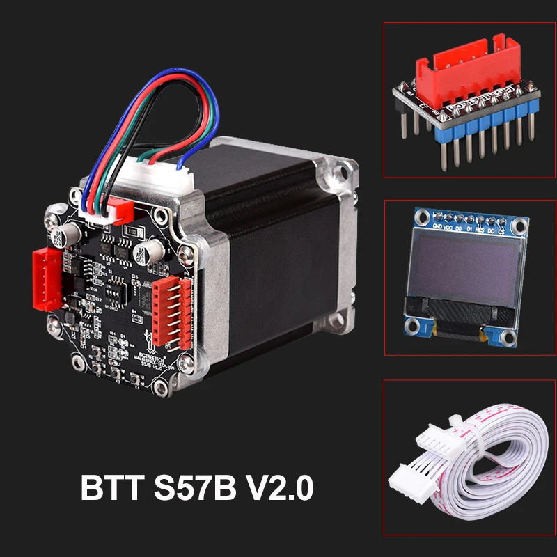 BIGTREETECH BTT S57B V2.0 Closed Loop Driver Control Board A4950 57 Motor OLED 3D Printer Parts For SKR V1.4 Ender3 VS S42B V1.1 |