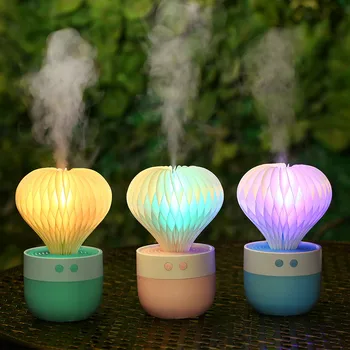 

100ml USB socket cactus air humidifier, three kinds of color essential oil diffusers for room and Office Yoga