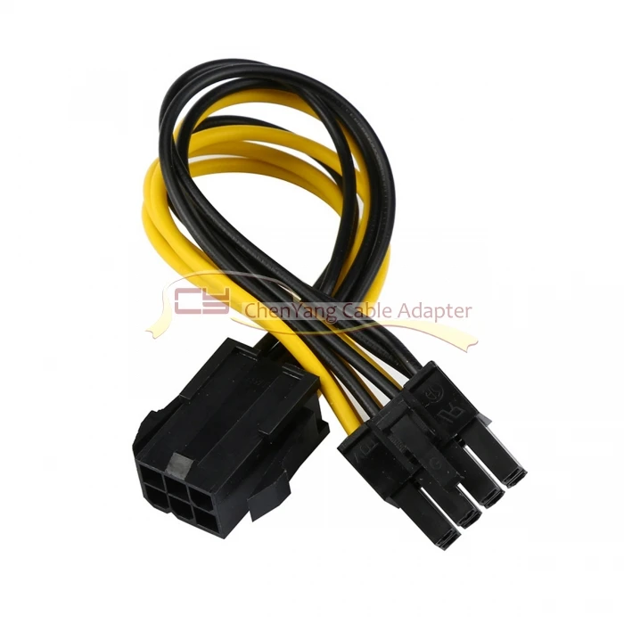 10 шт./лот CY Cablecc 10 см 6Pin до 8 Pin EPS 12 В ATX материнская плата блок питания адаптер конвертер кабель