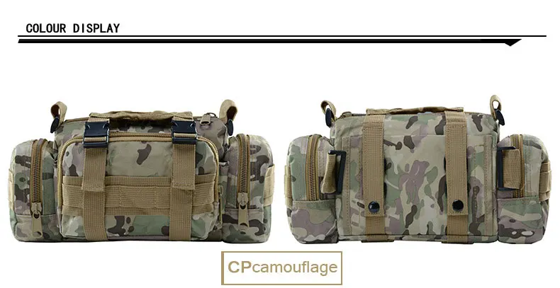 Molle Military Tactical Waist Bag Camping Traveling Hiking Climbing Nylon Shoulder Pack Pouch Outdoor Sports Hunting Gym Bag
