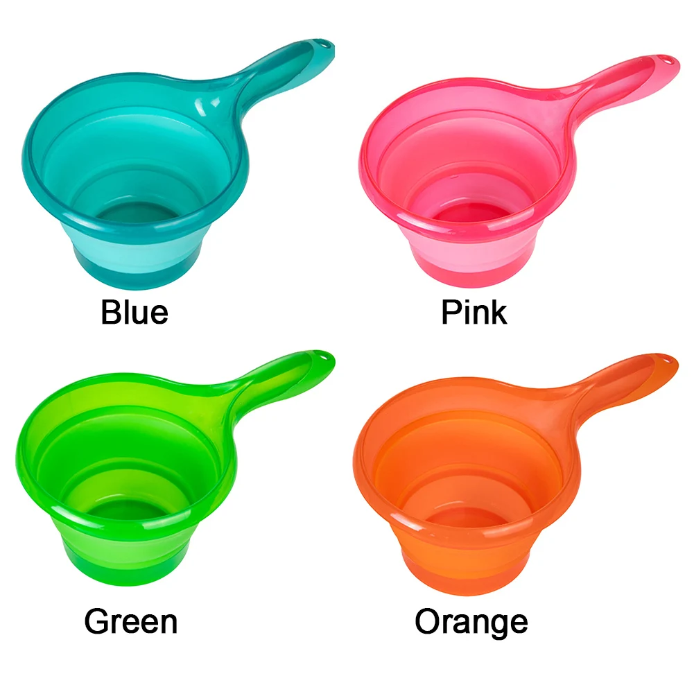 Practical Thickened Handle Folding Multifunction Safe PP Home Solid Water Scoop Hanging Type Transparent Bath Kitchen