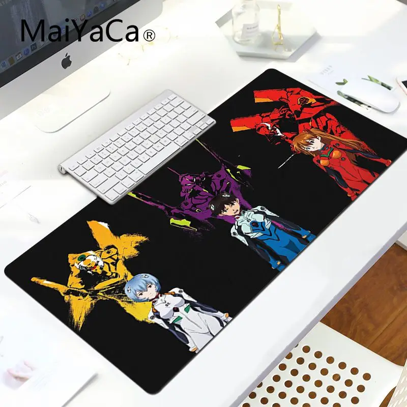 LockEdge 30X90cm MaiYaCa персонализированные крутые модные неоновые GENESIS EVANGELION Коврик для мыши геймерские игровые коврики большой коврик для мыши ПК компьютерный коврик - Цвет: LockEdge 30X90cm
